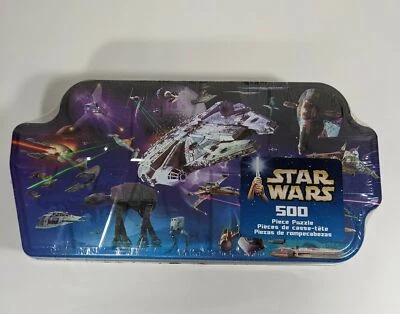 STAR WARS MOVIE VEHICLES 500 PC JIGSAW PUZZLE IN COLLECTOR TIN - Image 1 of 4