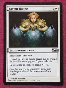 Magic The Gathering FRENCH 2013 CORE SET M13 DIVINE FAVOR white card MTG - Picture 1 of 2