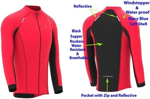 Top de ciclismo para hombre - cálido, a prueba de viento, listo para el invierno - Imagen 1 de 5