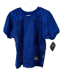 SA Gear Youth Mesh Short Sleeve V-Neck Football Practice Jersey, Blue, Large/XL - Picture 1 of 6