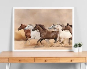 Running Horses Poster Premium Quality Choose your Size - Picture 1 of 3