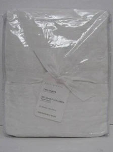 Edredón Pottery Barn Belga Lino Contraste Brida Queen Blanco/Medianoche Nuevo con Etiquetas... - Imagen 1 de 7