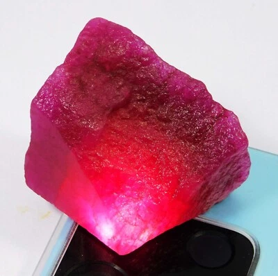 Pedra preciosa solta "certificada" áspera rubi vermelho extraído de terra natural 464,00 quilates - Imagem 1 de 4