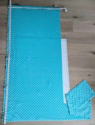 minky snuggle fabric medium mint teal w/ dimple dots 26"x 53"+  - Craft Quilting Foto 1 de 3