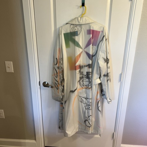 OFF WHITE Trench coat uomo Virgil Abloh bianco sporco