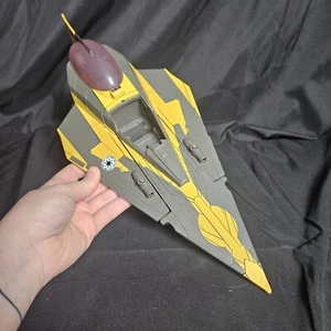 Star Wars Clone Wars ~ gelbes Jedi Starfighter Schiff Fahrzeug ~ 2008 Hasbro - Bild 1 von 12