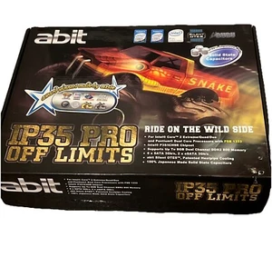 ABIT IP35 Pro LGA775 Motherboard w Intel E8400 Core 2 Duo SLAPL CPU IN BOX!! - Picture 1 of 6