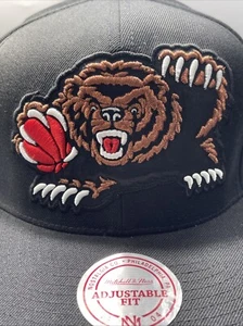 Memphis Vancouver Grizzlies Black Hat & Bill Snapback Hat Cap Mitchell & Ness - Picture 1 of 21