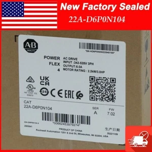 NEU werkseitig versiegelt AB 22A-D6P0N104 PowerFlex 4 2,2 kW 3 PS AC-Antrieb 22A-D6P0N104 - Bild 1 von 6