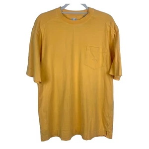 Callaway Golf T Shirt Mens Tee Yellow Spellout Logo 100% Cotton Size Large - Picture 1 of 11