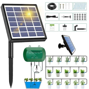Solar Bewässerungssystem Pflanzen Wasserspender Bewässerung Pumpe Gewächshaus DE - Bild 1 von 17