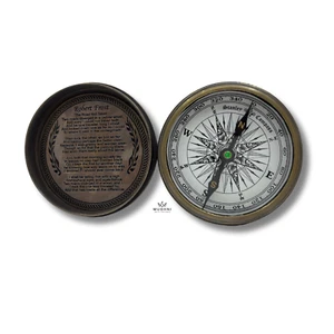 Kompass Robert Frost graviert Messing Stanley Stil Sammlerstück Geschenk 3 Zoll 🧭 - Bild 1 von 10