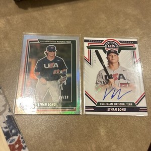 2022 Stars & Stripes Ethan Long Silver Holo Foil /10 + Auto /349 Arizona State