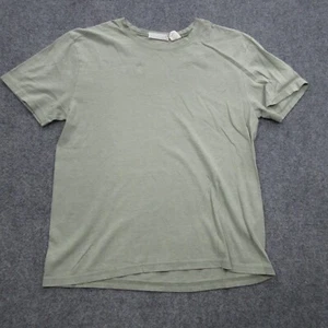 Structure Shirt Men Small Green Cotton Crew Neck Classic Short Sleeve Pullover - Picture 1 of 11