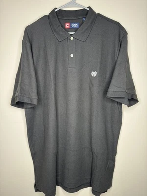 Chaps Mens Black Classic-Fit Short Sleeve Solid Pique Polo Shirt XL 100% Cotton - Image 1 of 4
