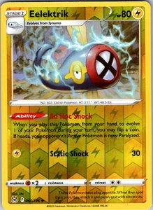 Eelektrik Reverse Holo 060/196 SWSH11: Lost Origin Uncommon - NM - Picture 1 of 2