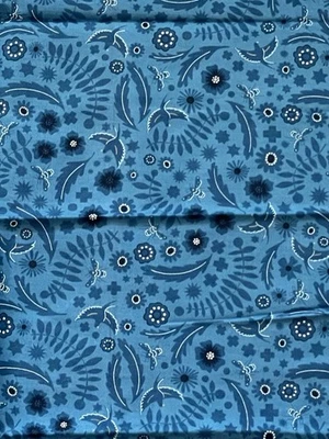 Andover By Alison Glass Meadow Pattern 8483 Blue 18 Inches x 42 Inches - Image 1 of 4