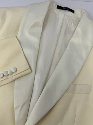 NWOT Todd Snyder Virgin Wool Blend Ivory Tuxedo Jacket Satin Shawl Collar 40R G8 - Image 1 of 4
