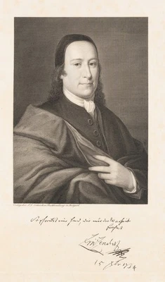 Portrait Nikolaus Ludwig Graf von Zinzendorf,  1734, Sst. Unbekannt (18.Jhd) - Bild 1 von 4