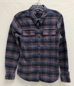 Women's Patagonia Purple / Blue / Brown Plaid Button-Up Shirt Size XS - Picture 1 of 6