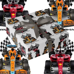 Geschenkpapier Formel 1 personalisiert | Geschenkpapier F1 Geburtstag - Bild 1 von 4