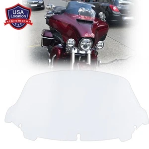 10.5" Clear Windshield Windscreen For Harley Touring Street Electra Glide 14-22 - Picture 1 of 19