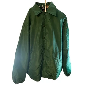 Vintage grüne Coach Jacke Knopfleiste leichte Regen Windbreaker - Bild 1 von 9
