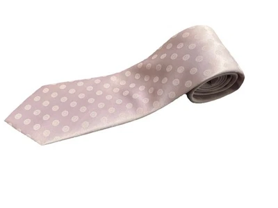 Gravata Brioni roxa e branca 100% seda - Imagem 1 de 4