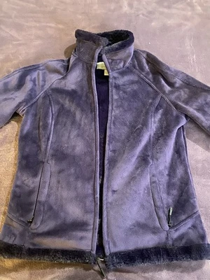 Green Tea Purple Soft Fuzzy Jacket Coat Ladies Size Small. Pre-owned. - Image 1 of 4