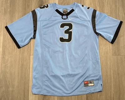 Camiseta de fútbol Nike UNC Tar Heels #3 talla juvenil XL azul Foto 1 de 4