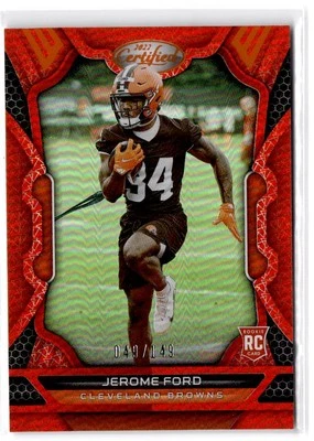 2022 Panini Certified Jerome Ford RC #177 Mirror Orange #/149 Cleveland Browns - Image 1 of 2