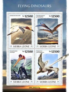Sierra Leone - 2020 Flying Dinosaurs, Azhdarcho - 4 Stamp Sheet - SRL200217a - Picture 1 of 1