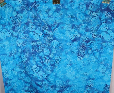 36"L x 44"W Batik Textiles Turquoise Blue Beach Summer In Cabo 4727 Flip Flops - Image 1 of 4