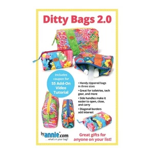 ByAnnie: Ditty Bags Sewing Pattern 2.0 - Picture 1 of 7