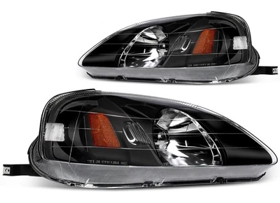 Conjunto de faros halógenos de repuesto para Honda Civic 1999-2000 Foto 1 de 4