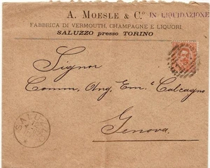 8250 01 TORINO SALUZZO MOESLE FABB. VERMOUTH CHAMPAGNE LIQUORI - Picture 1 of 1