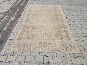 6x9 Oushak Rug, Handmade Brown Rug, Rugs For Living Room, Vintage Wool Rug - Picture 1 of 11