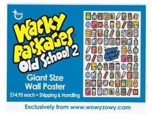 2010/11 Topps Wacky Packages OLD SCHOOL 2 GIANT SIZE WALL POSTER PROMO SHEET nm+ - Picture 1 of 1