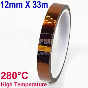 12mm X 100ft Kapton Tape High Temperature Resistant 280°C PCB BGA Wave Soldering - Picture 1 of 1