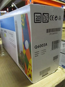 HP Color LaserJet Toner Ink Print Cartridge Yellow C6002A 1600 2600 2605 NEW BOX - Afbeelding 1 van 1