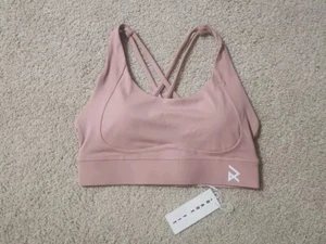 SELTENE PASSFORM Damen gepolsterter gekreuzter Sport-BH - lila Größe Medium (Brustumfang 34-36) neu mit Etikett - Bild 1 von 6