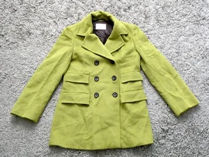 Brioni Button Down Green Peacoat Angora Wool with Liner Size 44 R Womens Coat - Picture 1 of 20