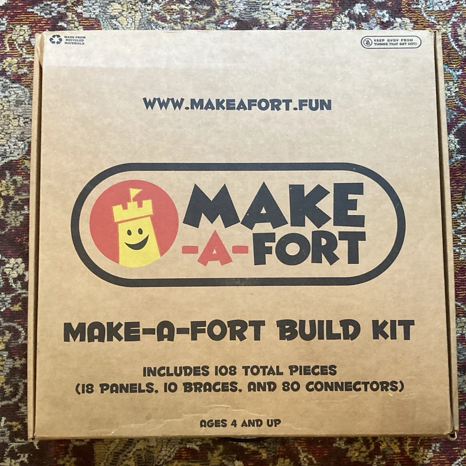 Make-A-Fort Build Kit Spare Parts 11 Panels 26 Yellow Braces 95 Black Connectors - Image 1 of 4