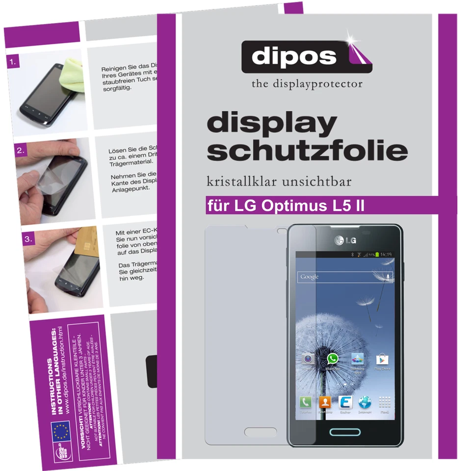 2x Screen Protector for LG Optimus L5 II protection guard crystal clear - Image 1 of 4