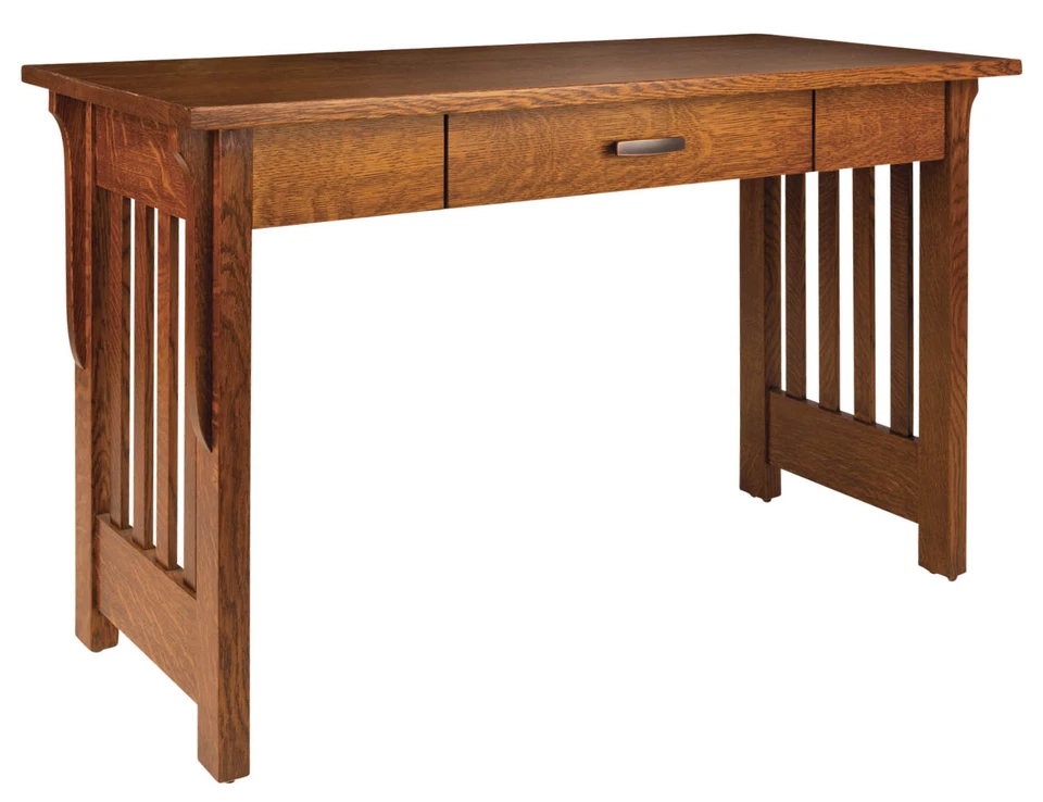 Escritorio Amish Mission 48" Boston cuarto aserrado roble blanco Foto 1 de 1