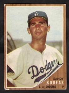1962 Sandy Koufax Topps Baseball Dodgers #5 - Picture 1 of 2