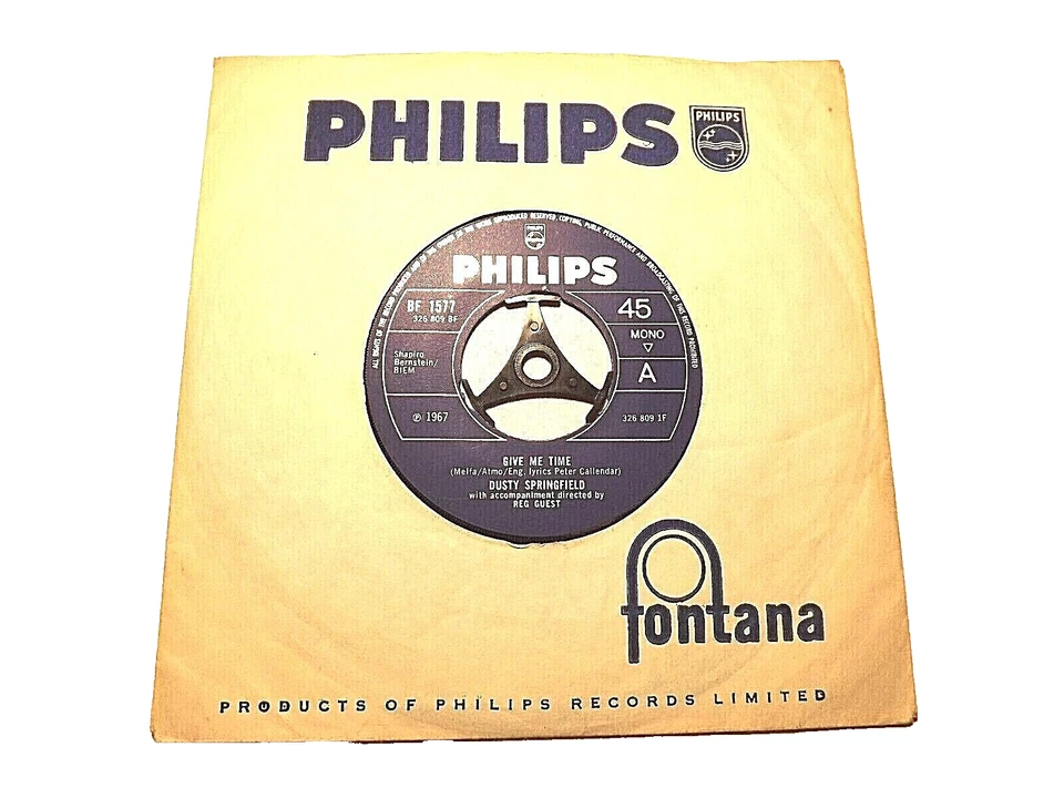 45rpm..vinyl record....Dusty Springfield......Give Me Time......60s Pop.... - Image 1 of 1