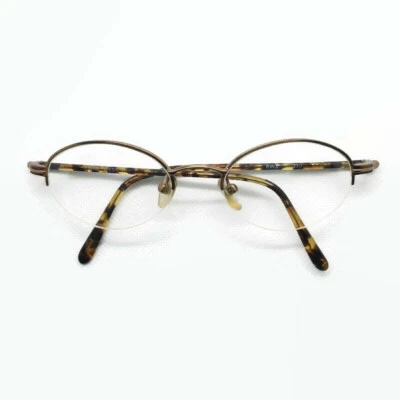 Óculos NINE WEST armação tartaruga Rx 17 6WZ 47-19-130 mm meio aro redondo - Imagem 1 de 4