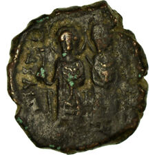[#516658] Moneta, Justin II, Half Follis, 565-578 AD, Thessalonica, VF(20-25), M