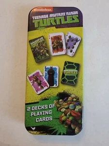 Nickelodeon TMNT- 2 Decks Of Playing Cards W/ Tin - Picture 1 of 6